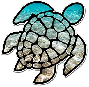 GT Graphics Sea Turtle Beach Ocean - Vinyl Sticker Waterproof Decal