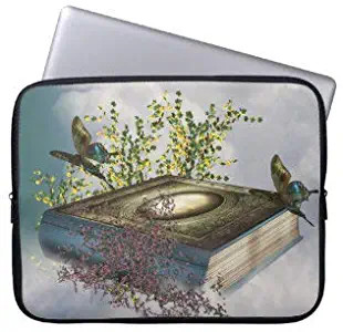 Fairytale Book Butterflies Laptop Sleeve Bag Notebook Computer PC Neoprene Protection Zipper Case Cover 15 Inch