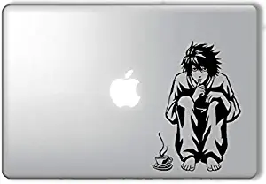 Light Sitting with Coffee Death Note Sticker for laptops MacBooks Cars or Any Smooth Surfaces