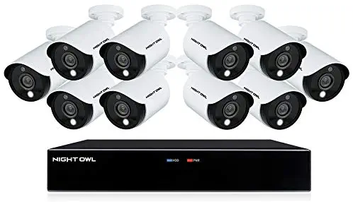 Night Owl CCTV Video Home Security Camera System with 10 Wired 5MP HD Indoor/Outdoor Cameras with Night Vision (Expandable up to a Total of 16 Wired Cameras) and 2TB Hard Drive