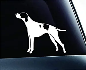 English Pointer Dog Symbol Decal Paw Print Dog Puppy Pet Family Breed Love Car Truck Sticker Window (White), Decal Sticker Vinyl Car Home Truck Window Laptop