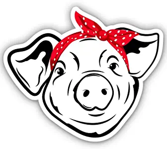 GT Graphics Express Farm Pig - Vinyl Sticker Waterproof Decal