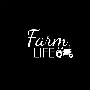 Farm Life Tractor NOK Decal Vinyl Sticker |Cars Trucks Vans Walls Laptop|White|5.5 x 3.5 in|NOK621