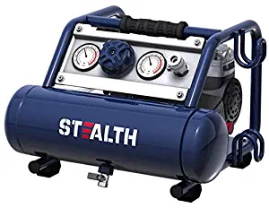 STEALTH Air Compressor, Ultra Quiet,Powerful,Portable,Oil-Free 1/2HP 1 Gallon Air Compressor, for Home, Garage, Workshop, Blue-SAUQ-1105