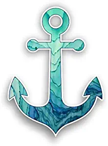 Vinyl Junkie Graphics Boat Anchor Sticker Custom Graphic Decal for Notebook car Truck Laptop Many Color Options (Blue)