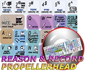 PROPELLERHEAD RECORD & REASON KEYBOARD STICKERS FOR NOTEBOOK, DESKTOP AND LAPTOP