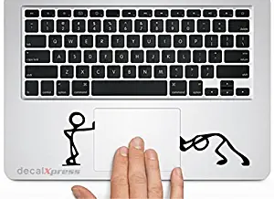 JeeJayEnterprise CUTE CARTOON PUSHING AND STANDING TRACKPAD / KEYPAD / PALM REST VINYL DECAL STICKER FOR MACBOOK NOTEBOOK LAPTOP