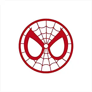 CCI Spider Man Mask Spiderman Face Decal Vinyl Sticker|Cars Trucks Vans Walls Laptop| RED |5.5 x 5.5 in|CCI1550