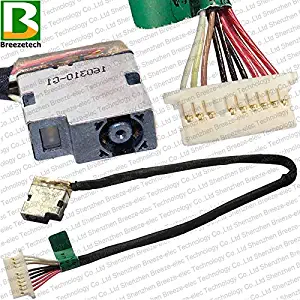 Breezeteh DC Power Jack and Cable Socket Wire Harness Connector Charging Port Plug for HP Envy 17.3" 17-N M7-N 17T-N 17T-N000 M7-N101DX M7-N109DX M7-N014DX M7-N011DX 813797-001 813804-001 799752-S18