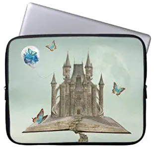 Fairytale Storybook Laptop Sleeve Bag Notebook Computer PC Neoprene Protection Zipper Case Cover 17 Inch