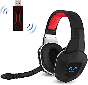 PS4 Wireless Gaming Headset USB for PC Computer Nintendo Switch PS4 Slim with Virtual 7.1 Surround Sound and Stereo Over Ear