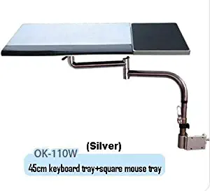 Sunter98 Multifunctoinal Full Motion Desk Edge/Table Side/Chair Leg Clamping Keyboard Tray Holder Laptop Desk Tablet Holder +Mouse Pad